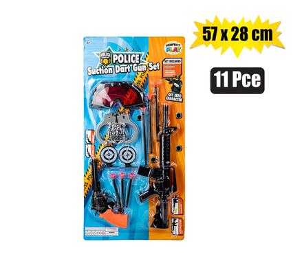 Gun rifle suction dart set 11pc 57x28cm