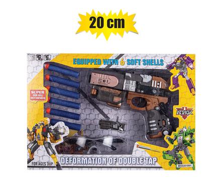 Gun transform w/foam darts 20cm asstd