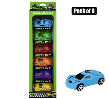 Vehicle racer pullback pack of 6