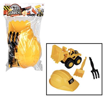 Boys playset constr helmet&vehicle set