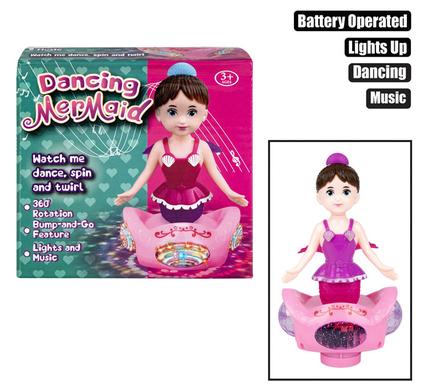 Doll b/o dancing mermaid w/light music
