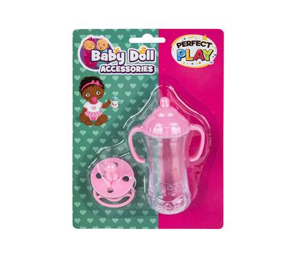 Baby doll accessory pacifier and bottle