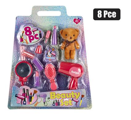 Playset beauty set with plush bear