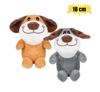 Plush dog smiling 18cm