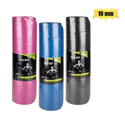 Fitness yoga mat 10mm nbr asstd