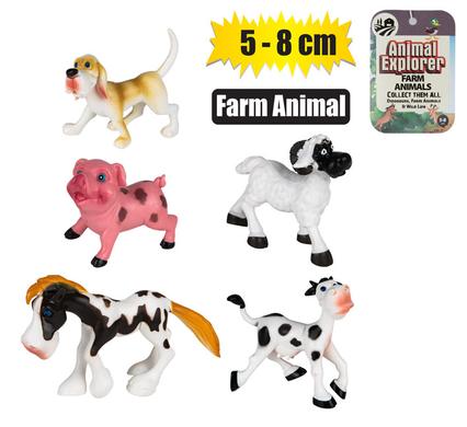 Animals farm cartoon asstd 5-8cm