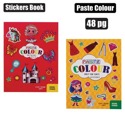 Book sticker girls paste 48p asstd