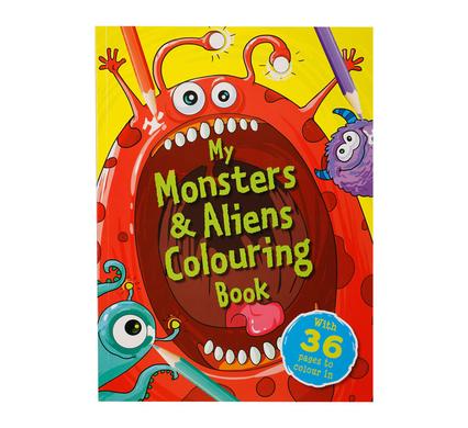 Book colouring monsters & aliens