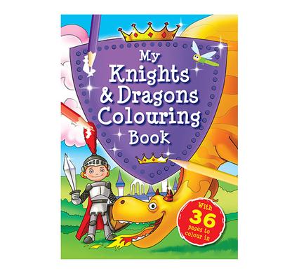Book colouring knights and dragons