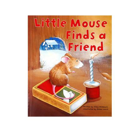 Book reader little mouse finds a friend