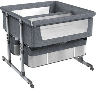 Foldable Twin Bedside Baby Cot